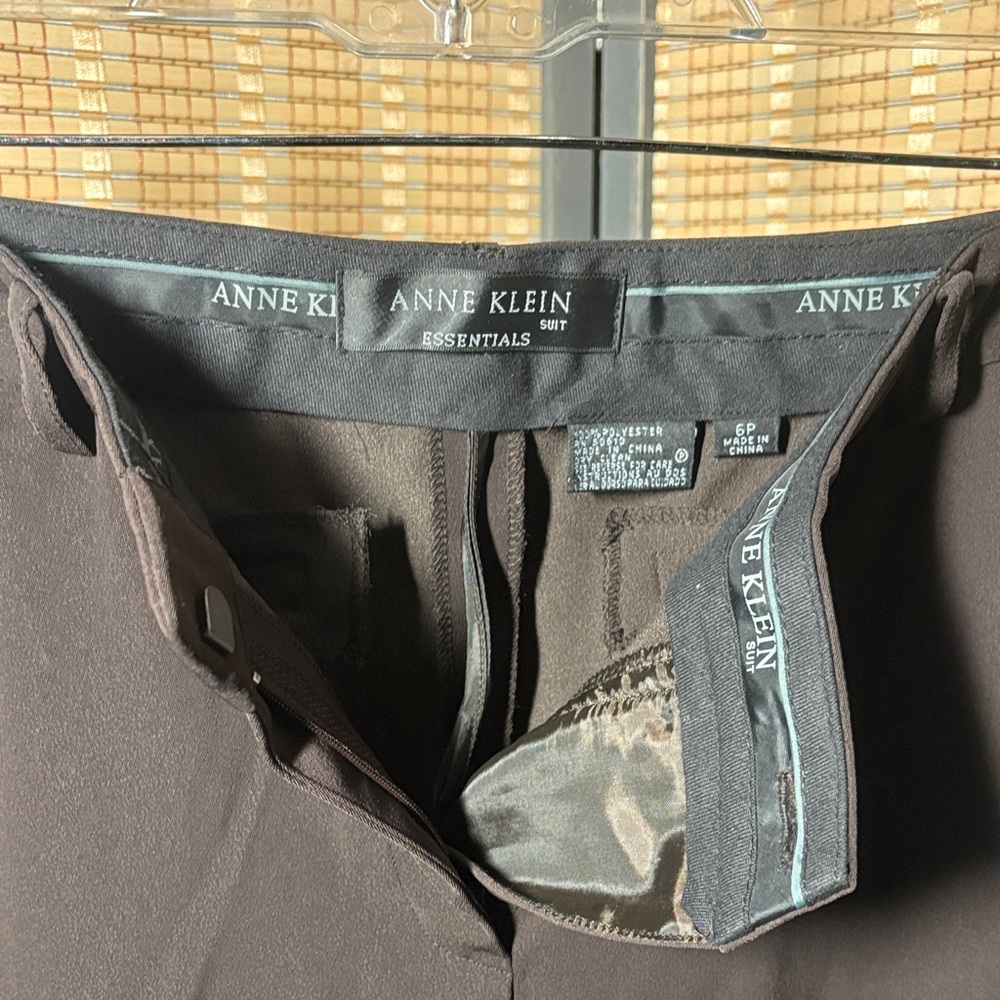 Ann Klein Petite Dark Chocolate Brown Women's Trousers - Picture 4 of 5